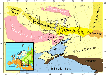 map: Azov Sea - Crimea - Black Sea area
